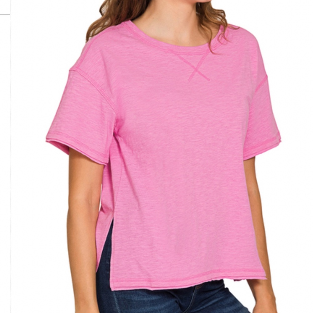🌼 ZENANA “ GERI 3 “ ZENANA COTTON SHORT SLEEVE TEE SHIRT 27 - Picture 1 of 1